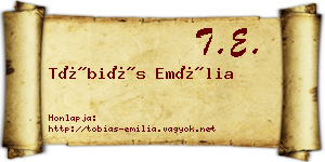 Tóbiás Emília névjegykártya